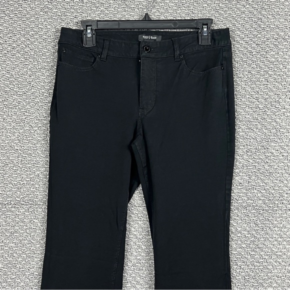 White House Black Market Jeans Skinny Flare Women's 6R Black Mid Rise Stretch - Picture 2 of 14